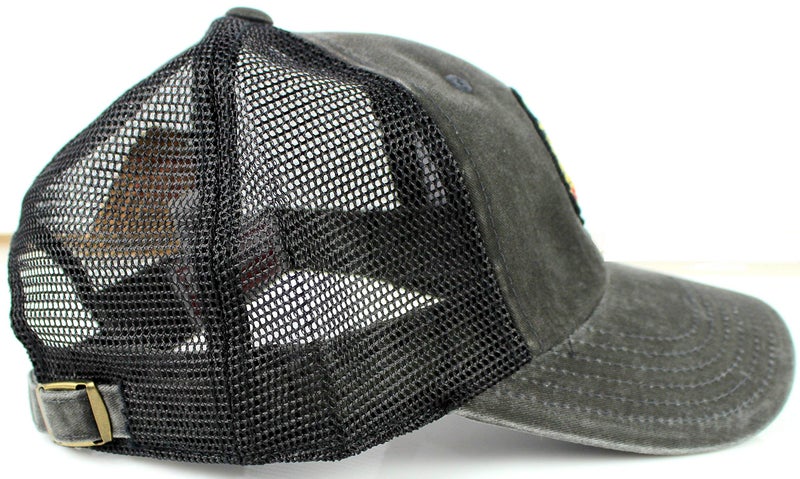 AMERICAN NEEDLE Vegas Golden Knights Raglan Bones Mesh Back Trucker Adjustable Strapback Hat (41152A-VGK) - Image 2